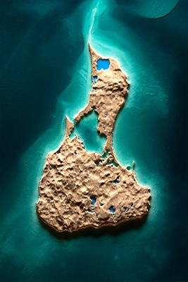 Block Island topographic relief map