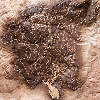 Highland Mountain topographic relief map