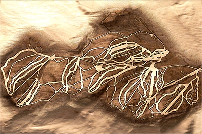 Mahoosuc Mountain Range topographic relief map