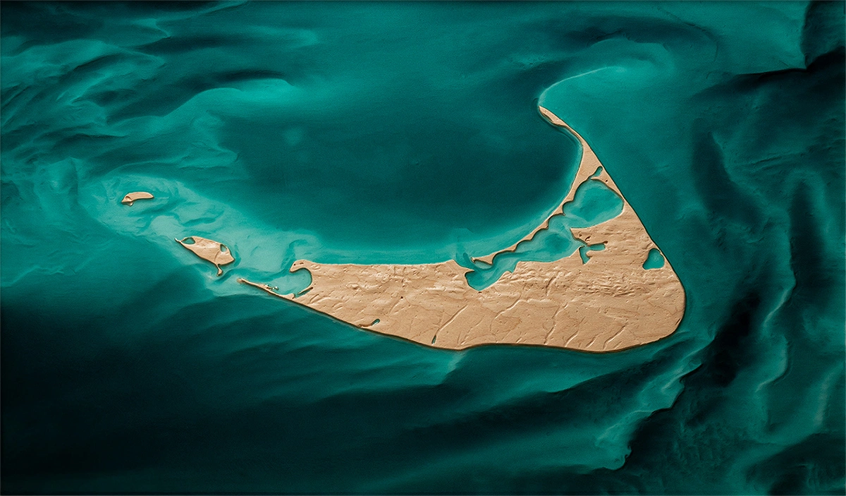 Topographic sculptural relief artwork